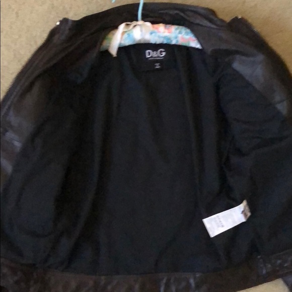 Dolce Gabana distressed leather cropped jacket EUC - Picture 3 of 6